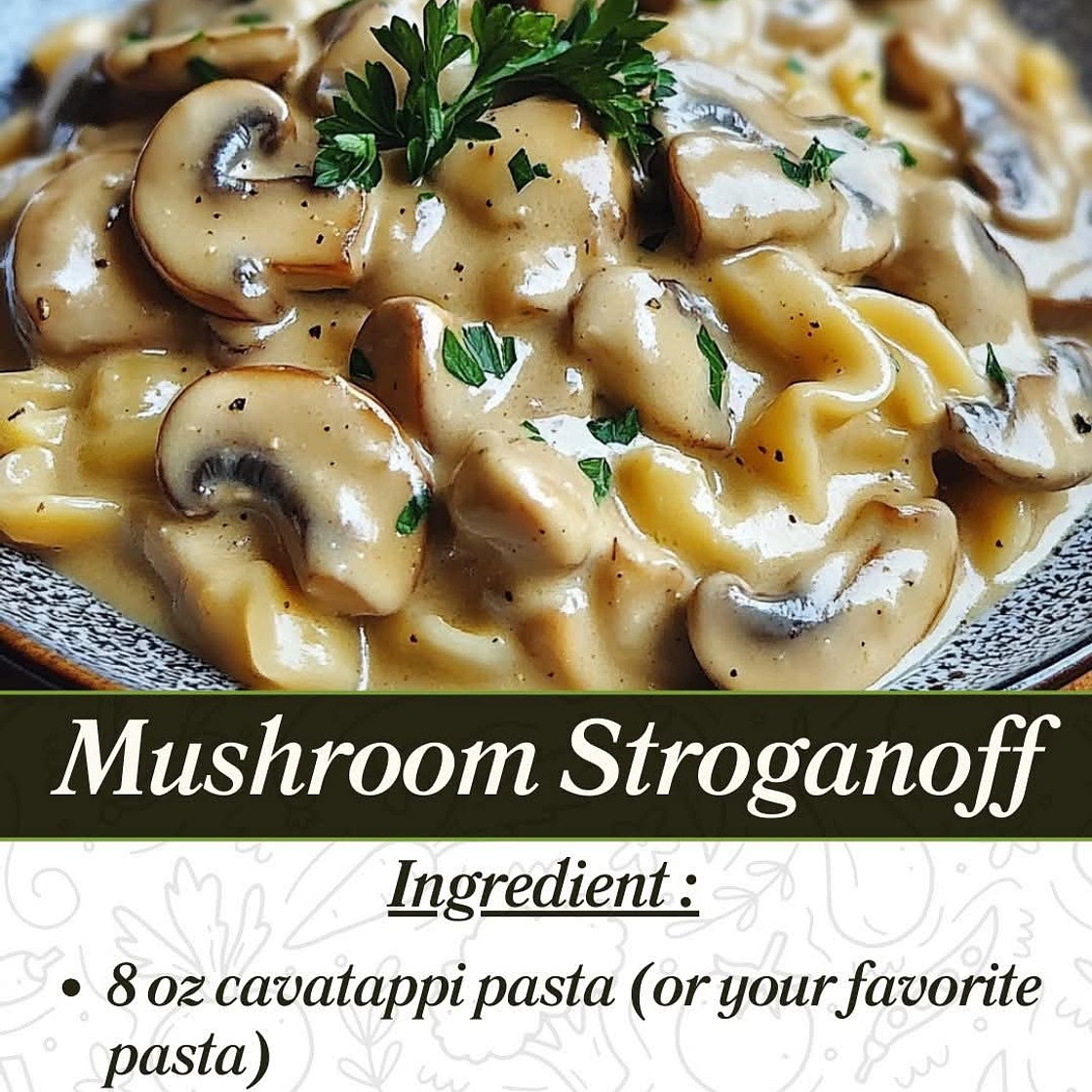 Mushroom stroganoff