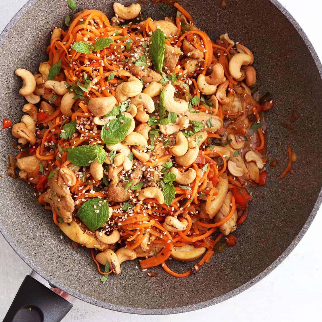20 minute sweet potato noodle lo mein