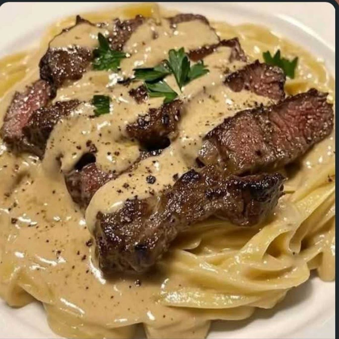 Creamy steak afredo