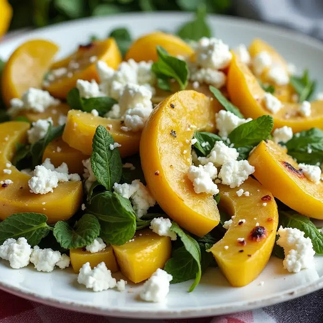 Summer Squash and Corn Salad with Feta Cheese