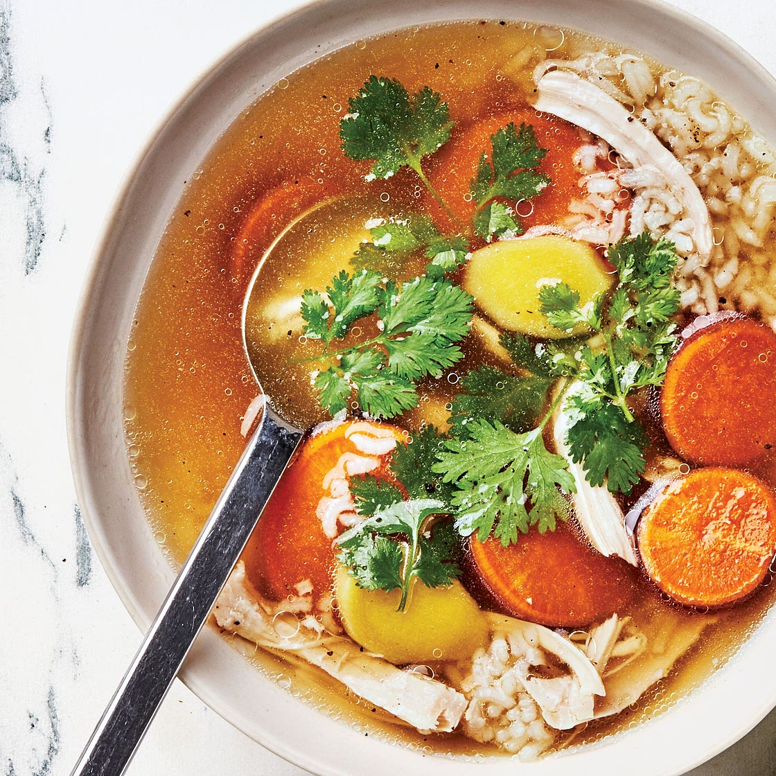 Feel-Better Chicken and Rice Soup