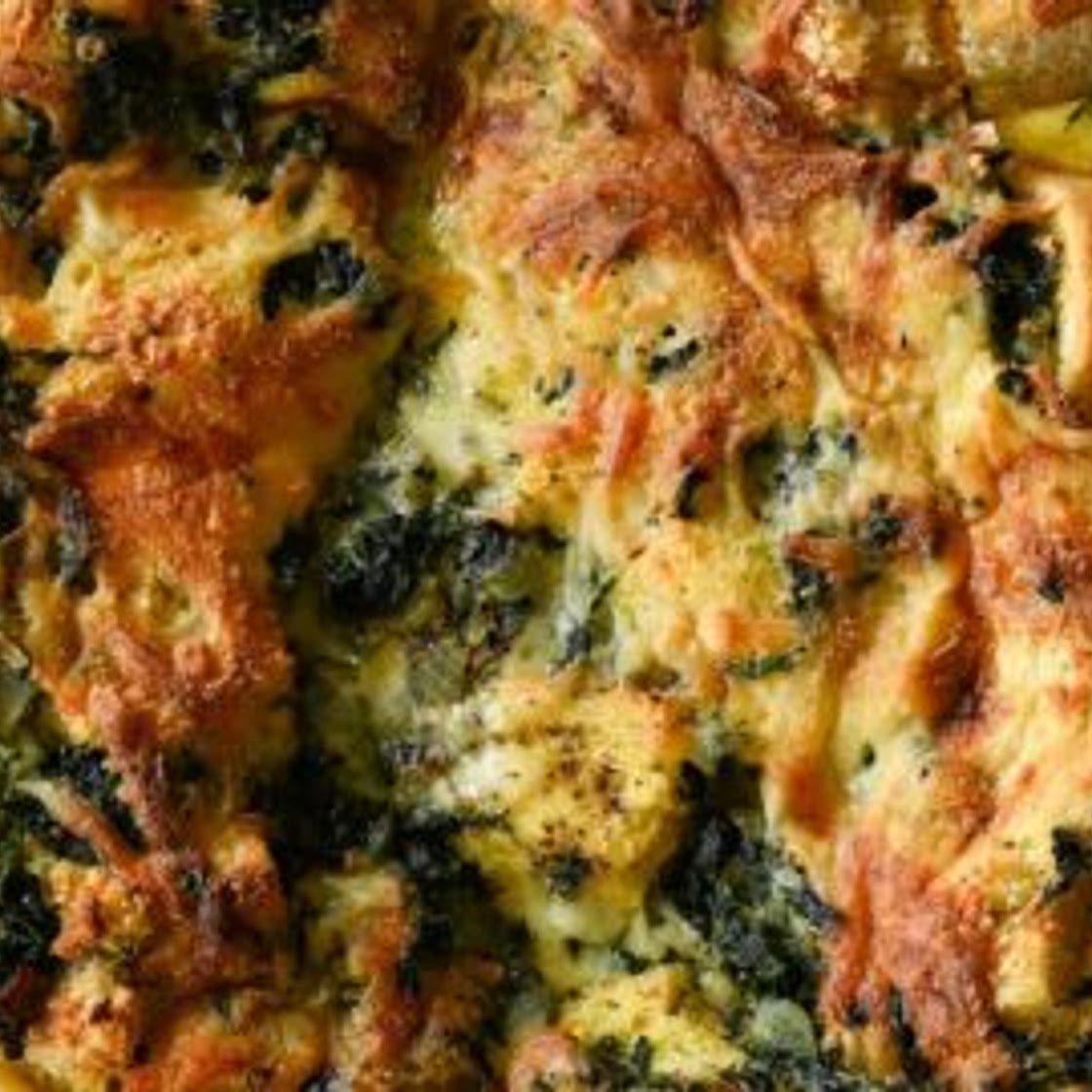 Spinach & Cheese Strata
