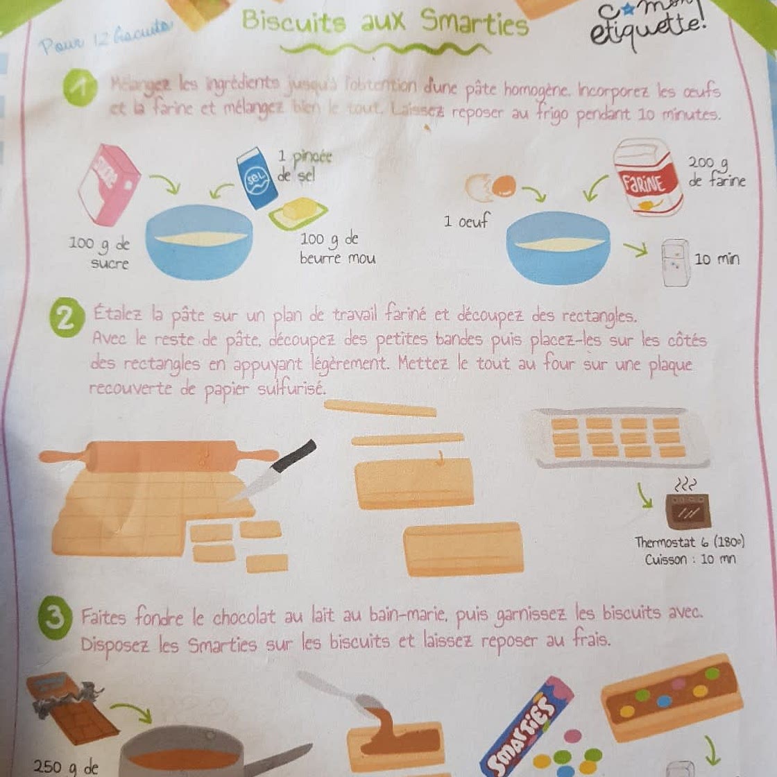 Biscuit aux smarties