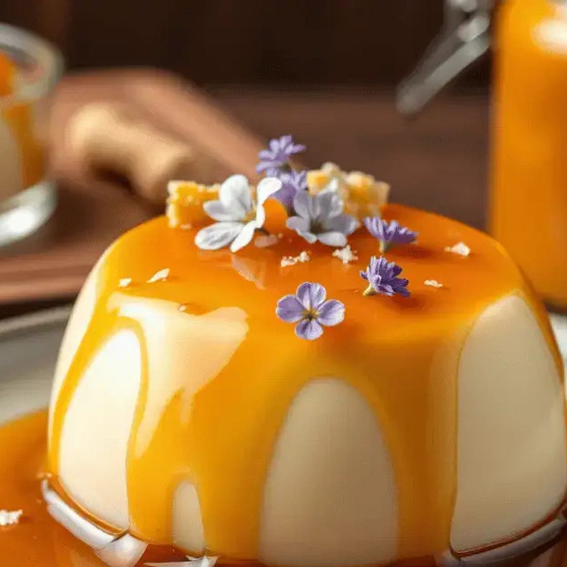 Italian Panna Cotta with Salted Caramel
