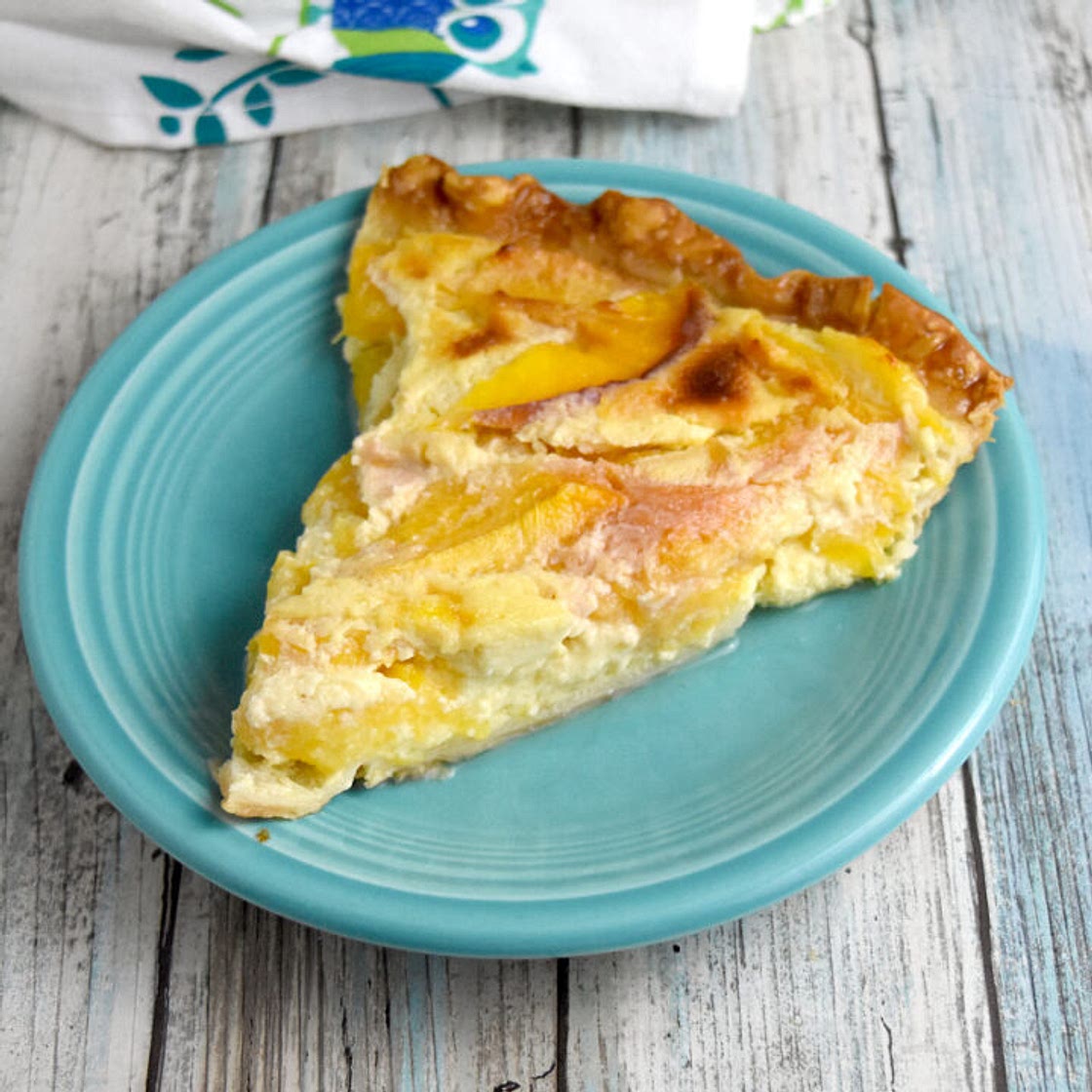 Fresh Peach Custard Pie