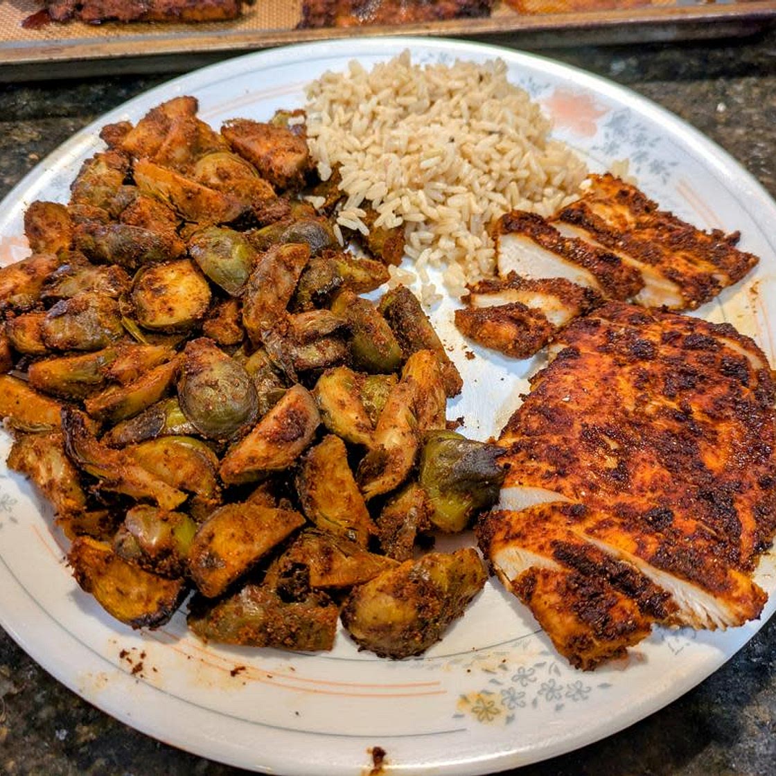 Soy Sauce Chicken and Brussel Sprouts