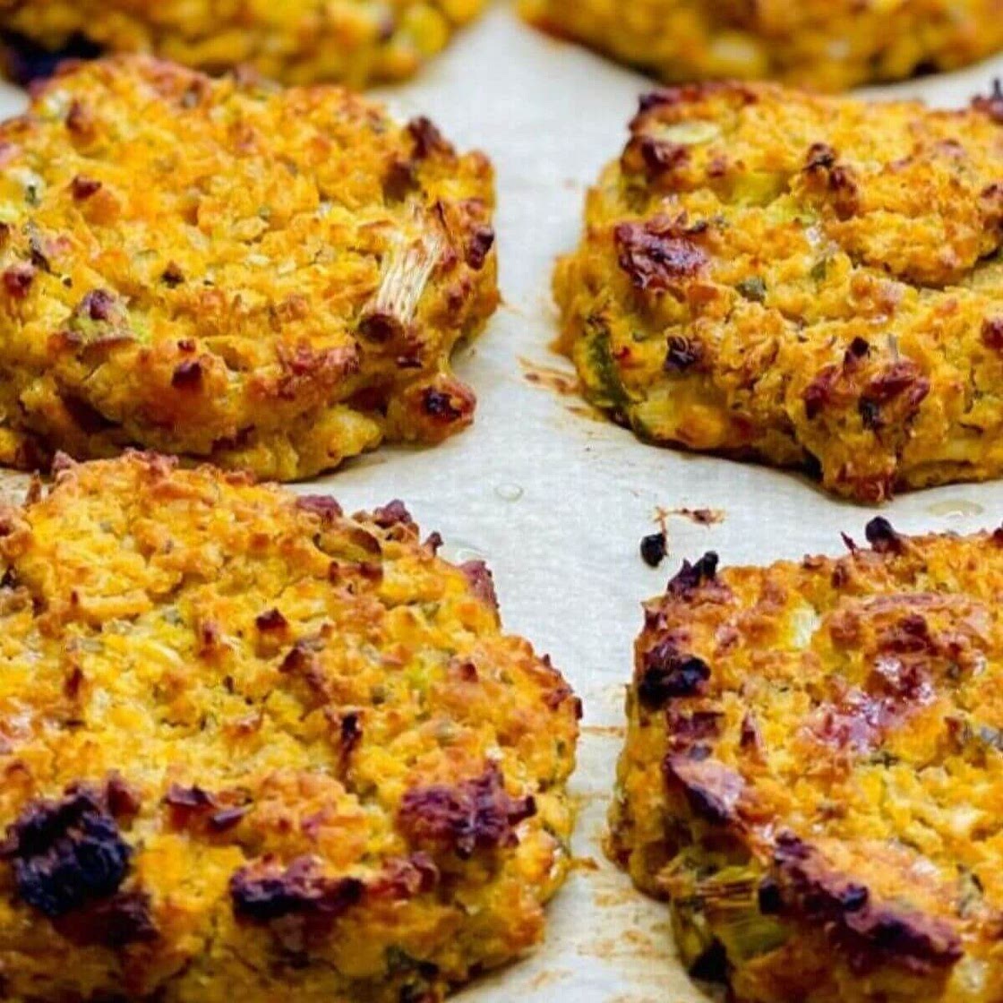 Beans and Quinoa Baked Fritters