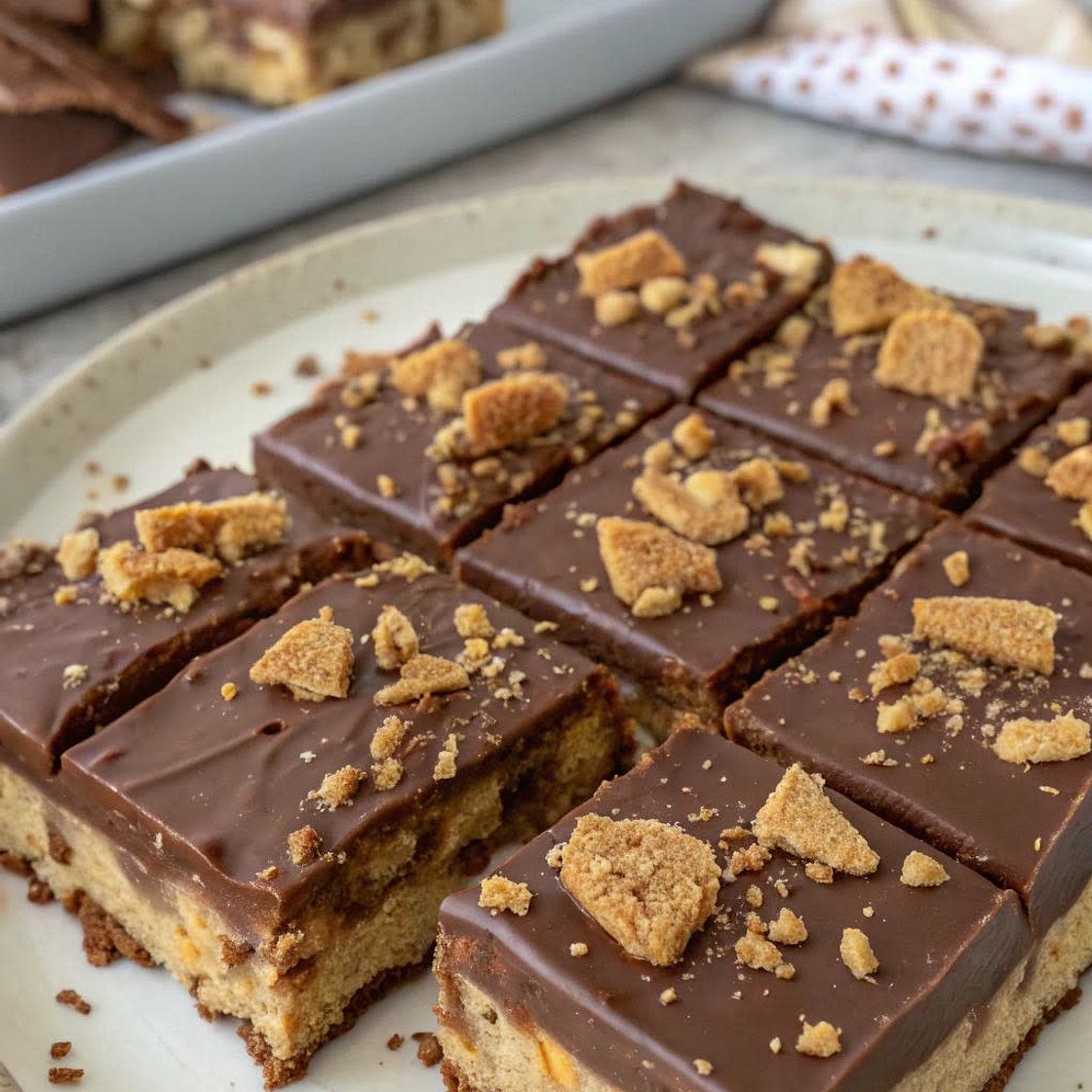 5-Ingredient No-Bake Crunchie Slice 🍫✨