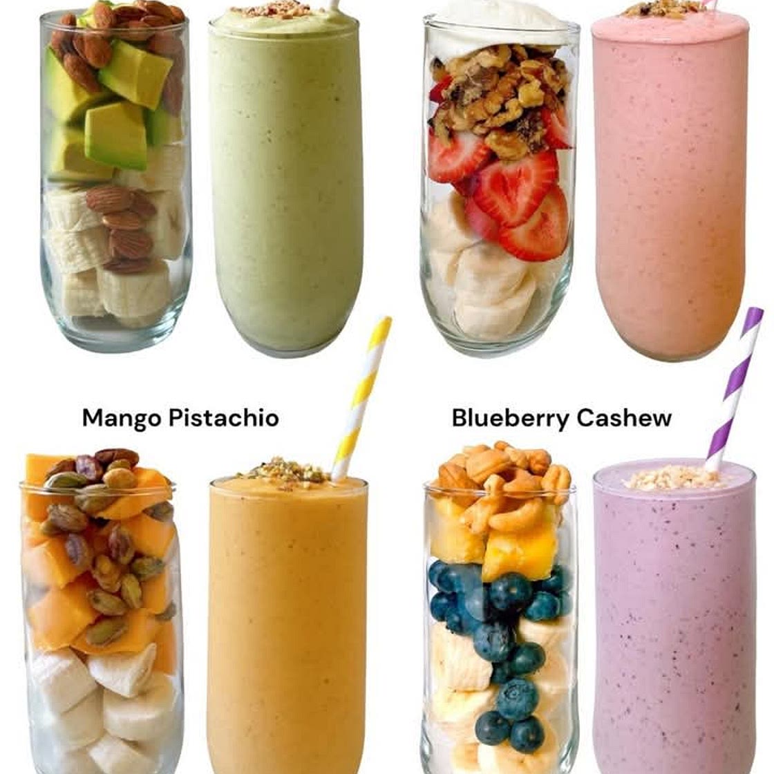 4 smoothies