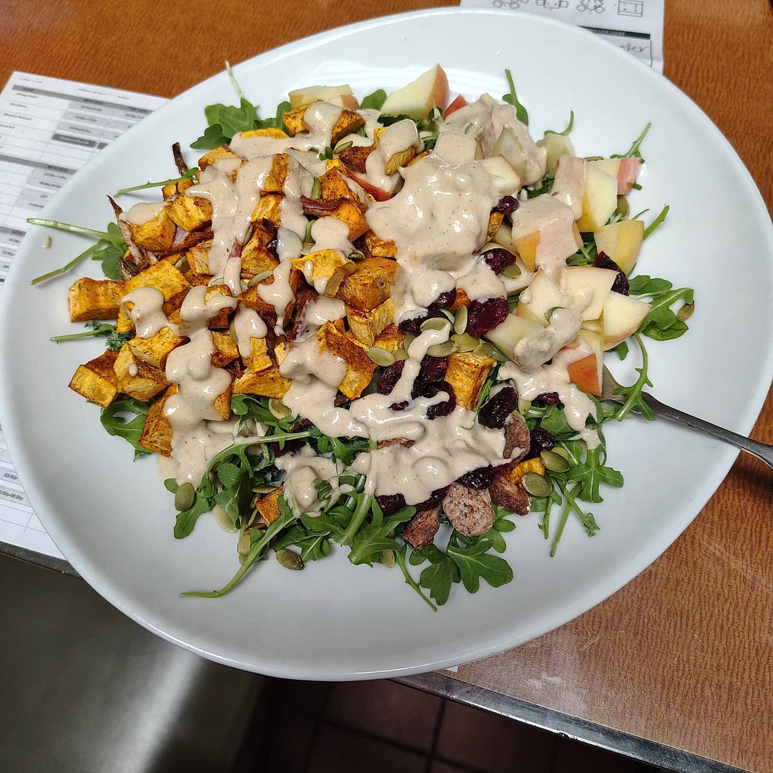 Autumn Kale and Sweet Potato Salad