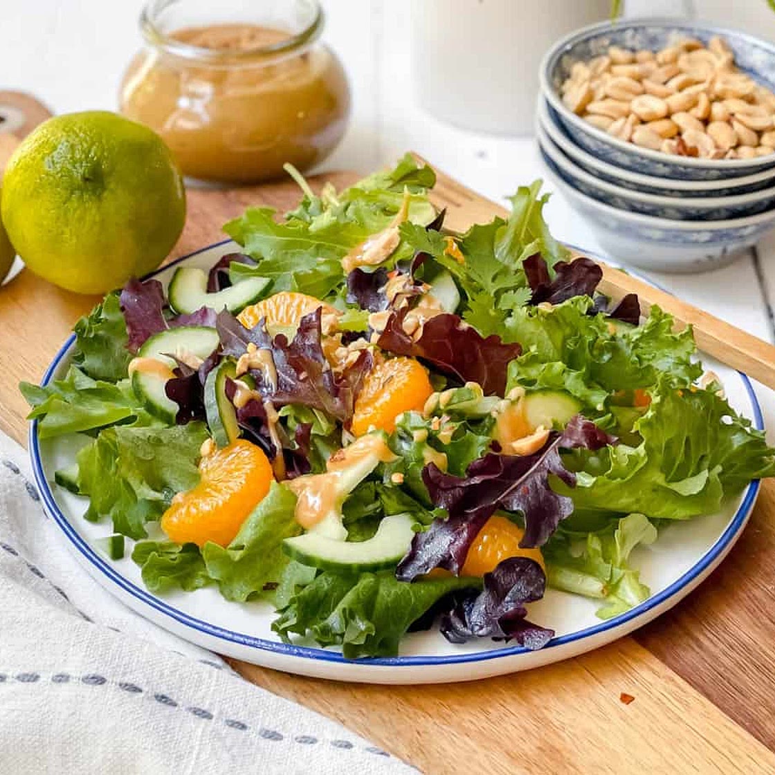 Mandarin Orange Salad with Thai Crunch Salad Dressing