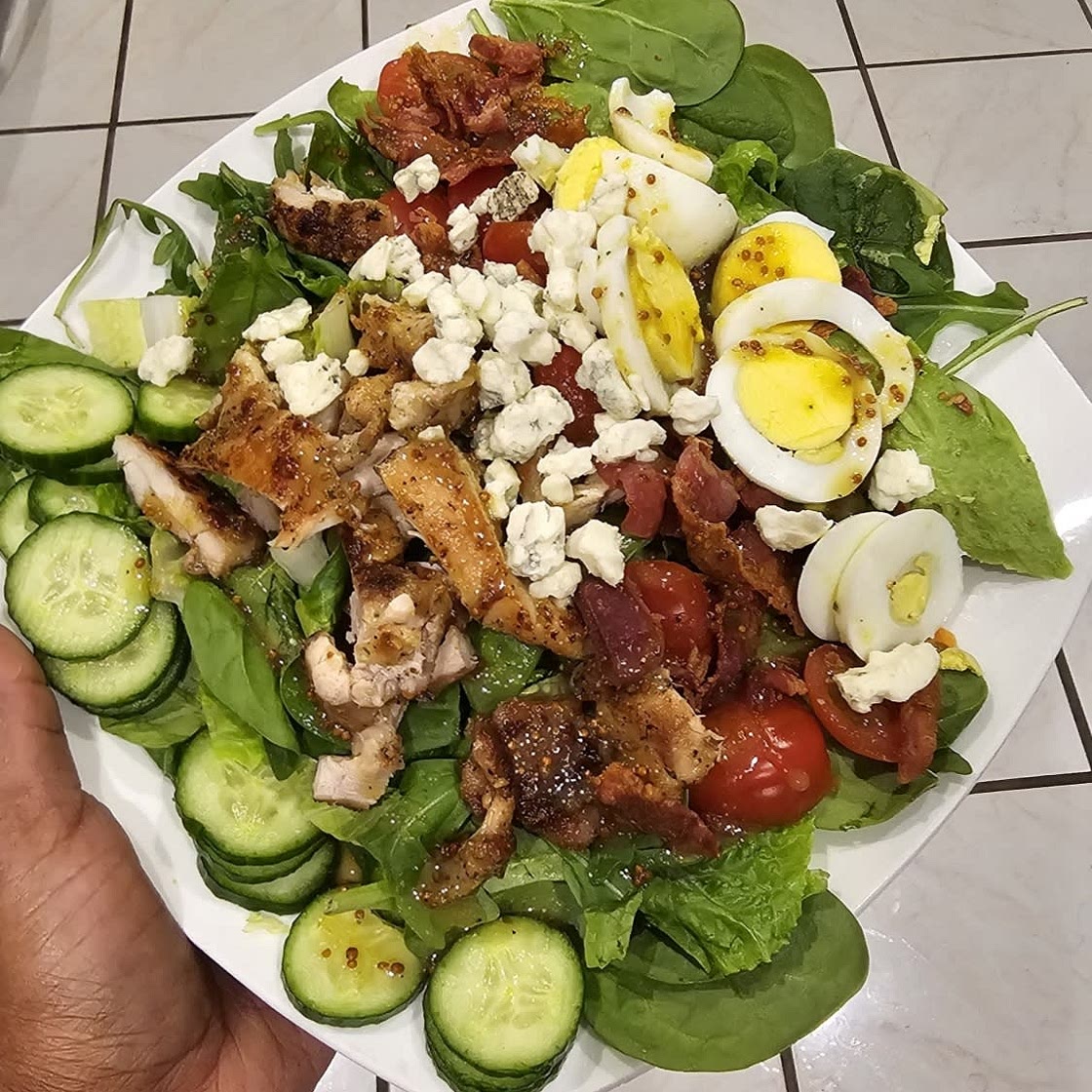 Delicious Chicken Cobb Salad with Honey Dijon Dressing 🍗🥗