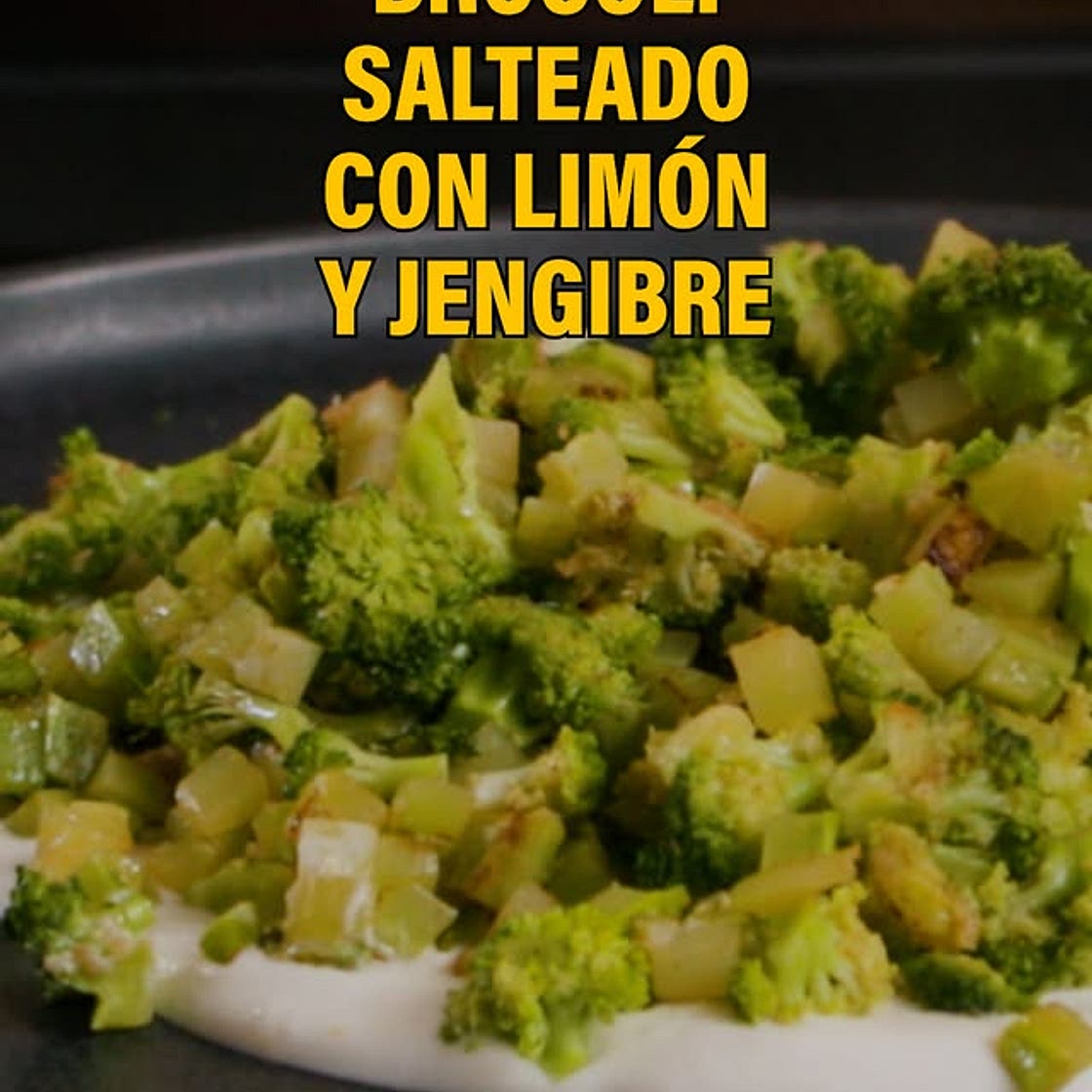 🥦 Brócoli salteado con limón y jengibre