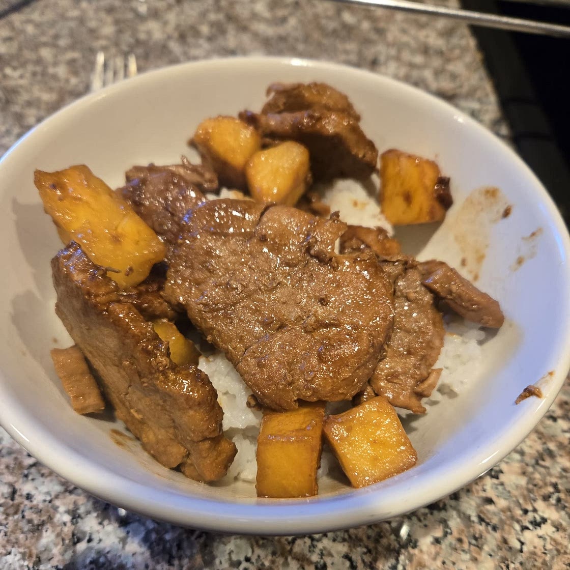 Pineapple Pork with Coconut Rice