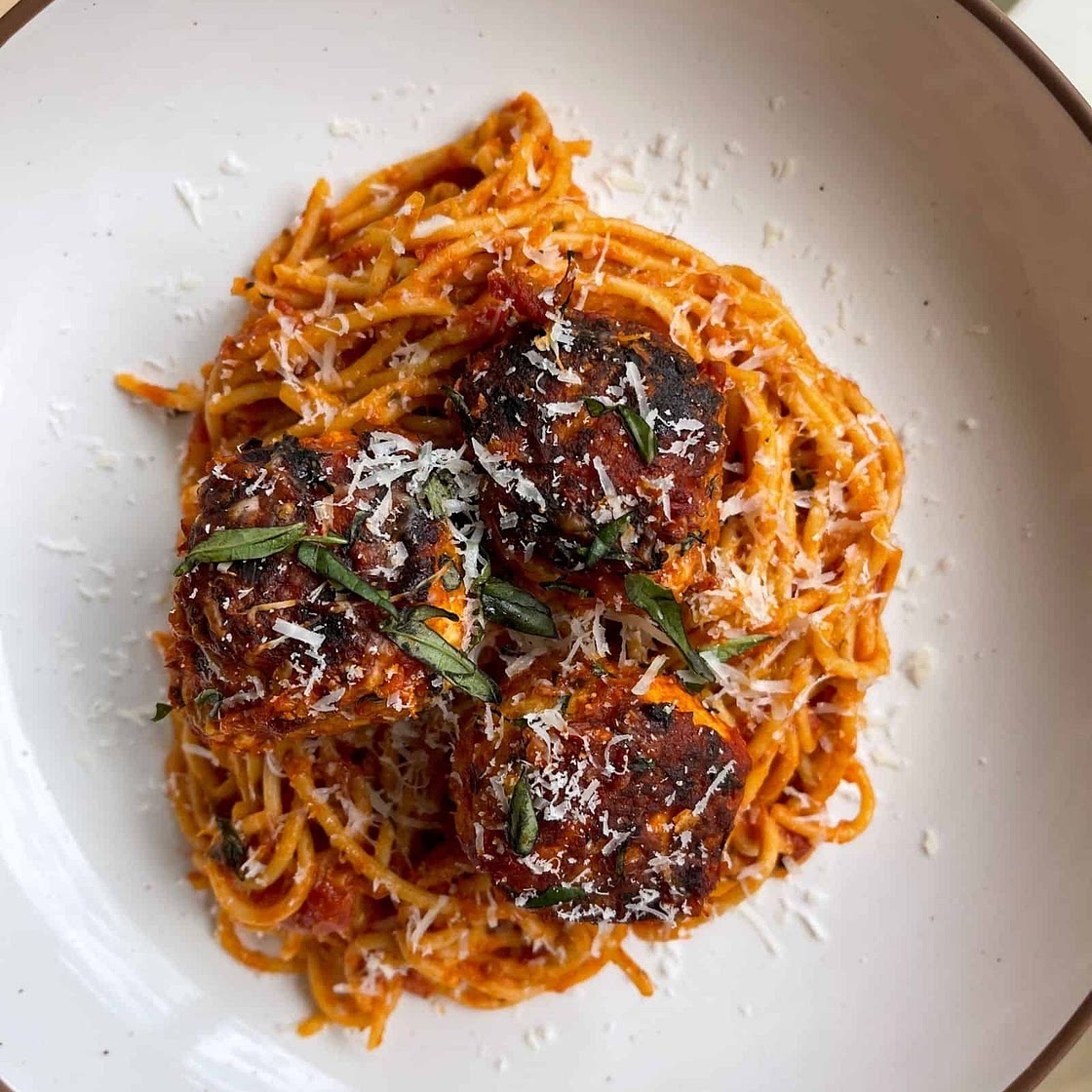 High Protein Spaghetti and Meatballs