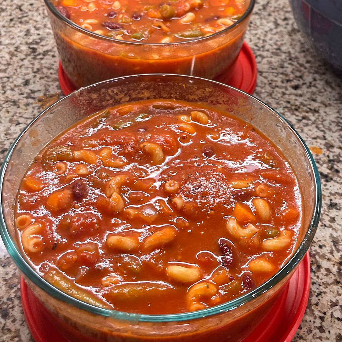 Minestrone Soup (Freezer/Vegetarian/Dairy Free)