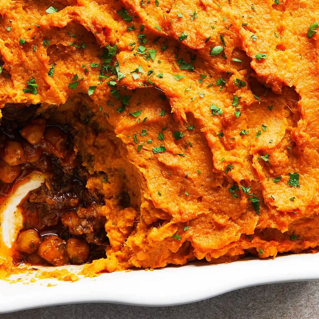 Moroccan style ground turkey shepherds pie