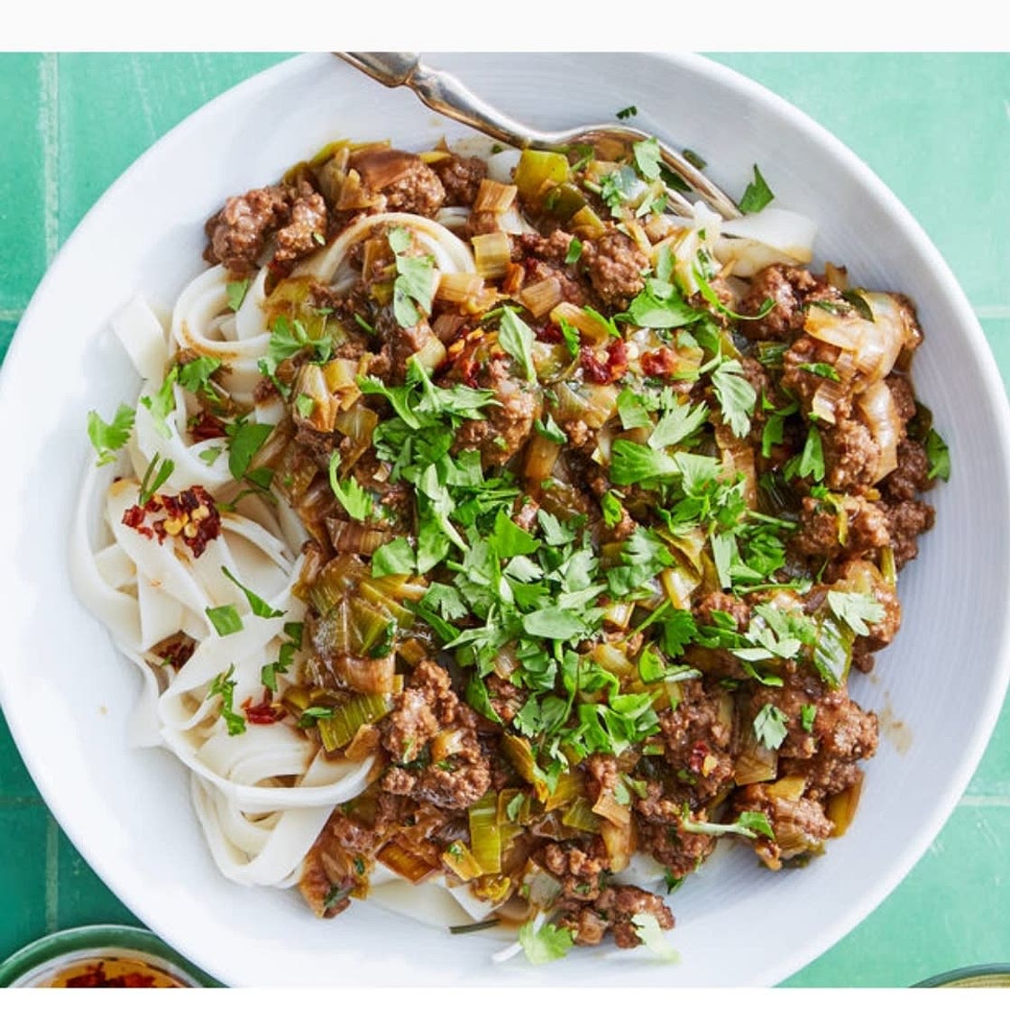 Spicy Beef & Leek Stir Fry with Noodles