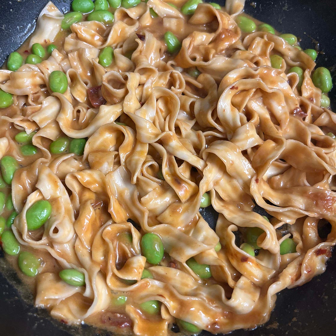 Peanut miso noodles 