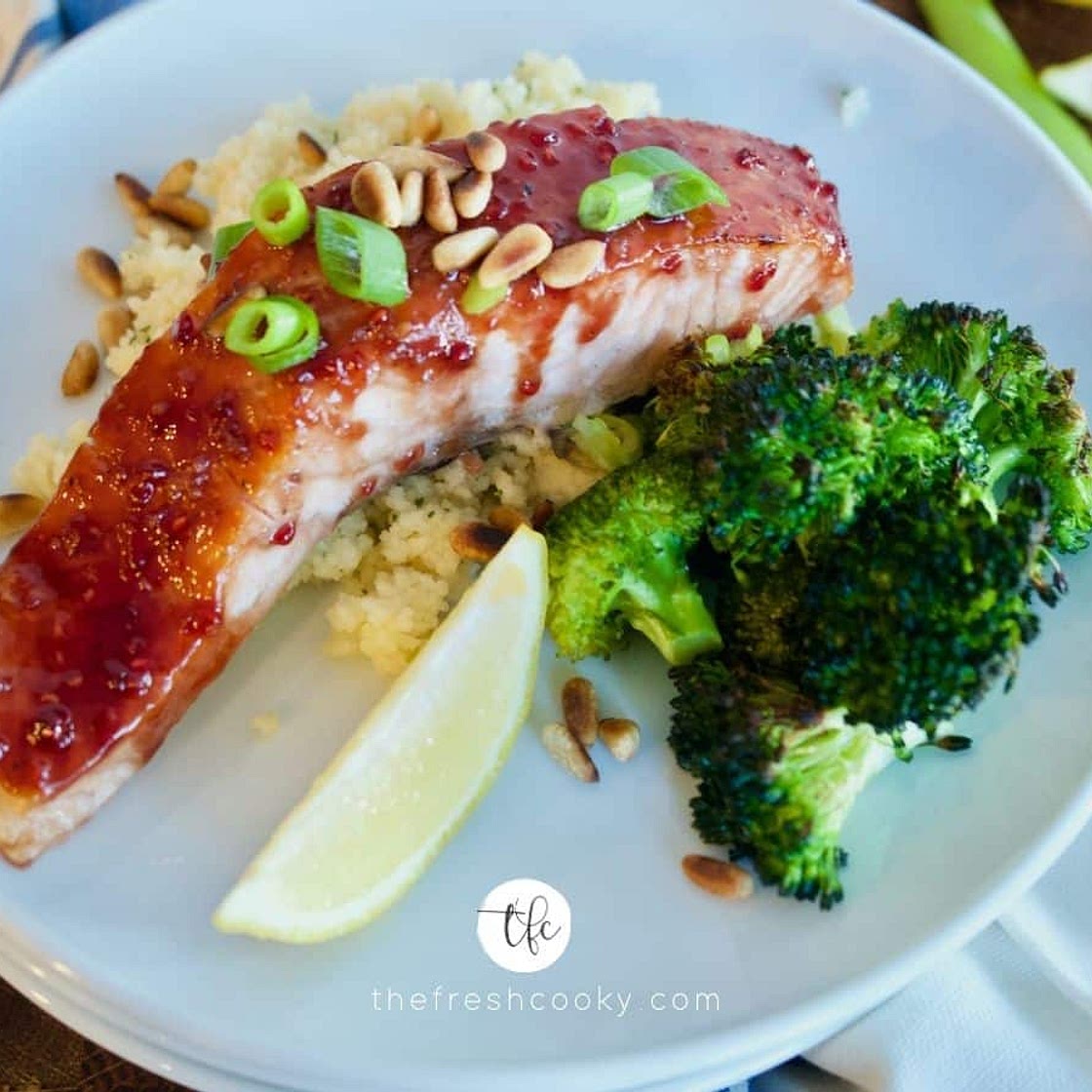 Easy Raspberry Glazed Salmon