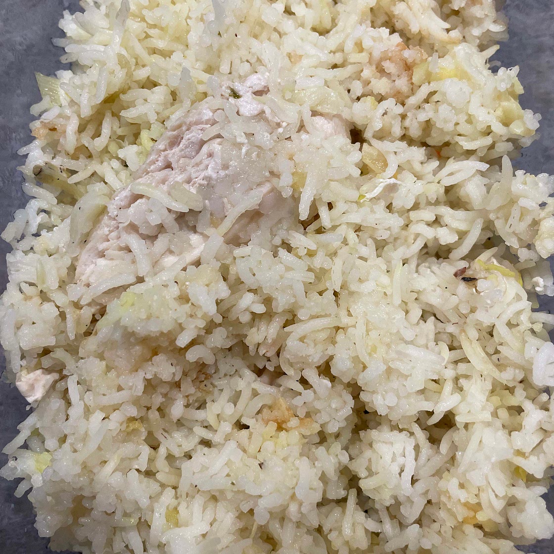 Chicken one pot with ginger & spring onions