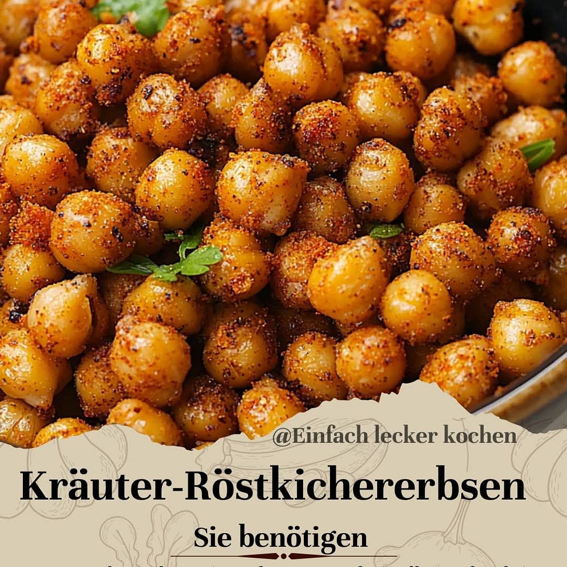 Kräuter-Röstkichererbsen