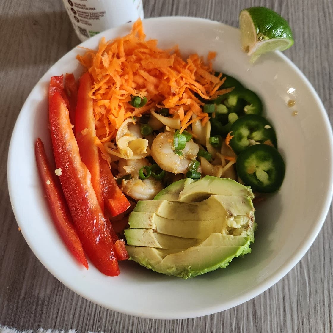Thai prawn noodles