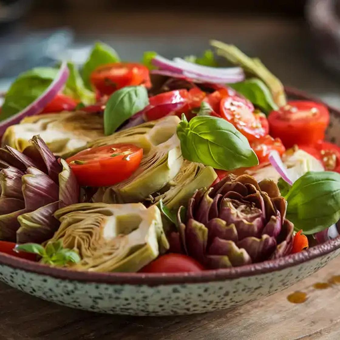The Amazing Tuscan Artichoke Tomato Salad