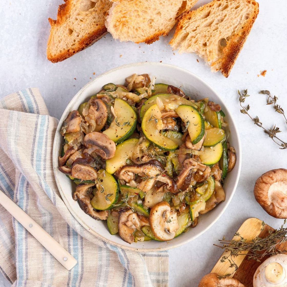 Balsamic Glazed Mushroom and Zucchini