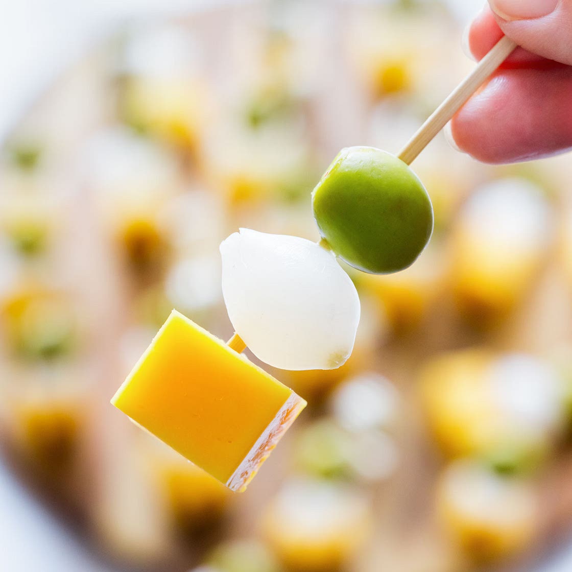Irish Flag Appetizer Skewers
