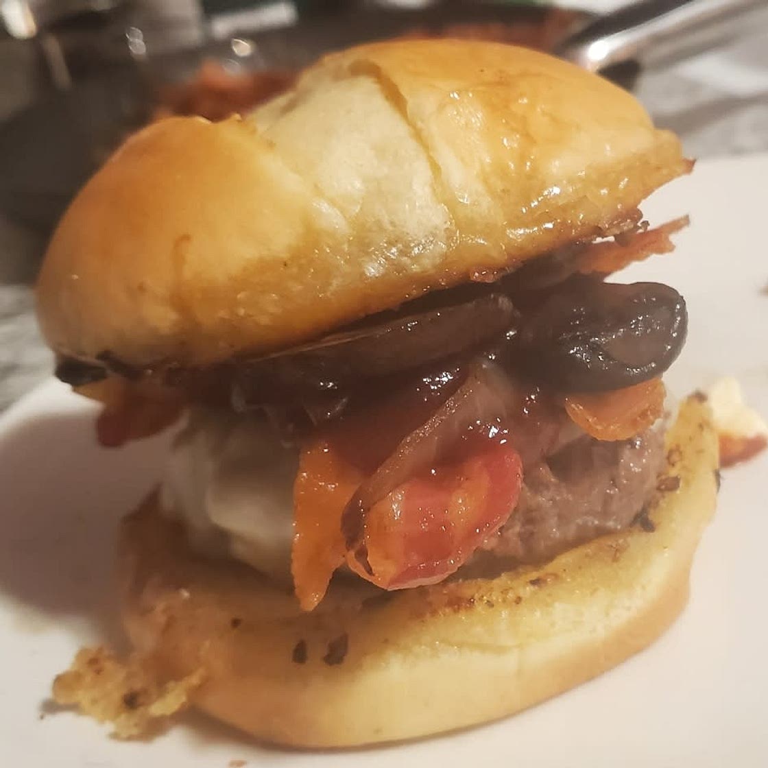 Bacon, Mushroom and Swiss Burger