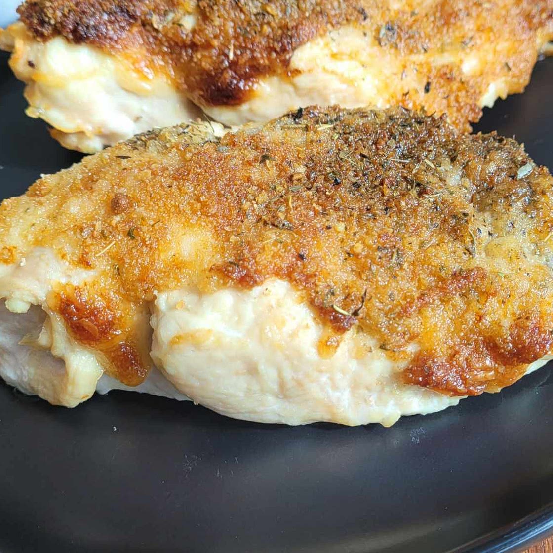 Simple Chicken Mayo with Parmesan and Bread Crumbs