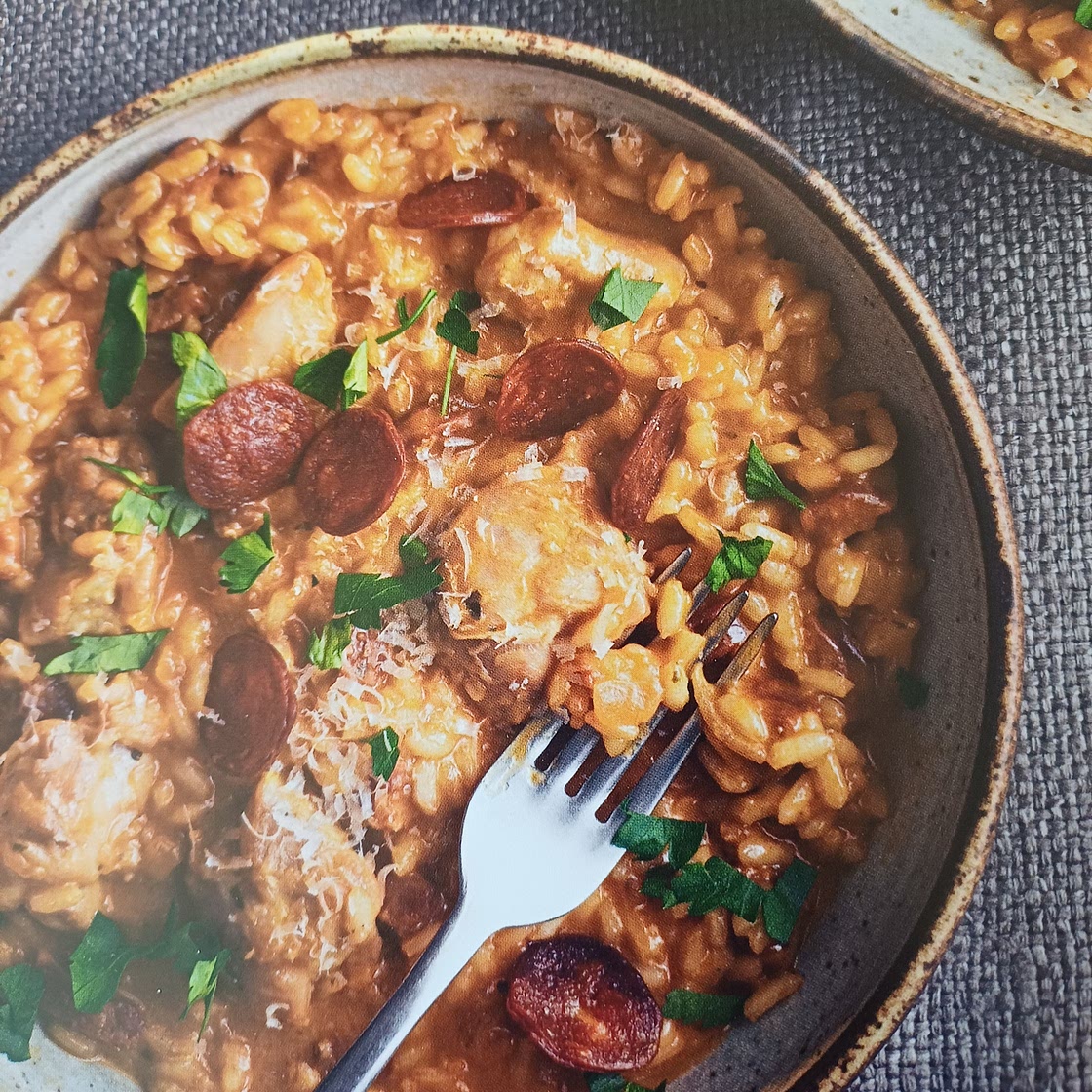 Chicken and chorizo risotto
