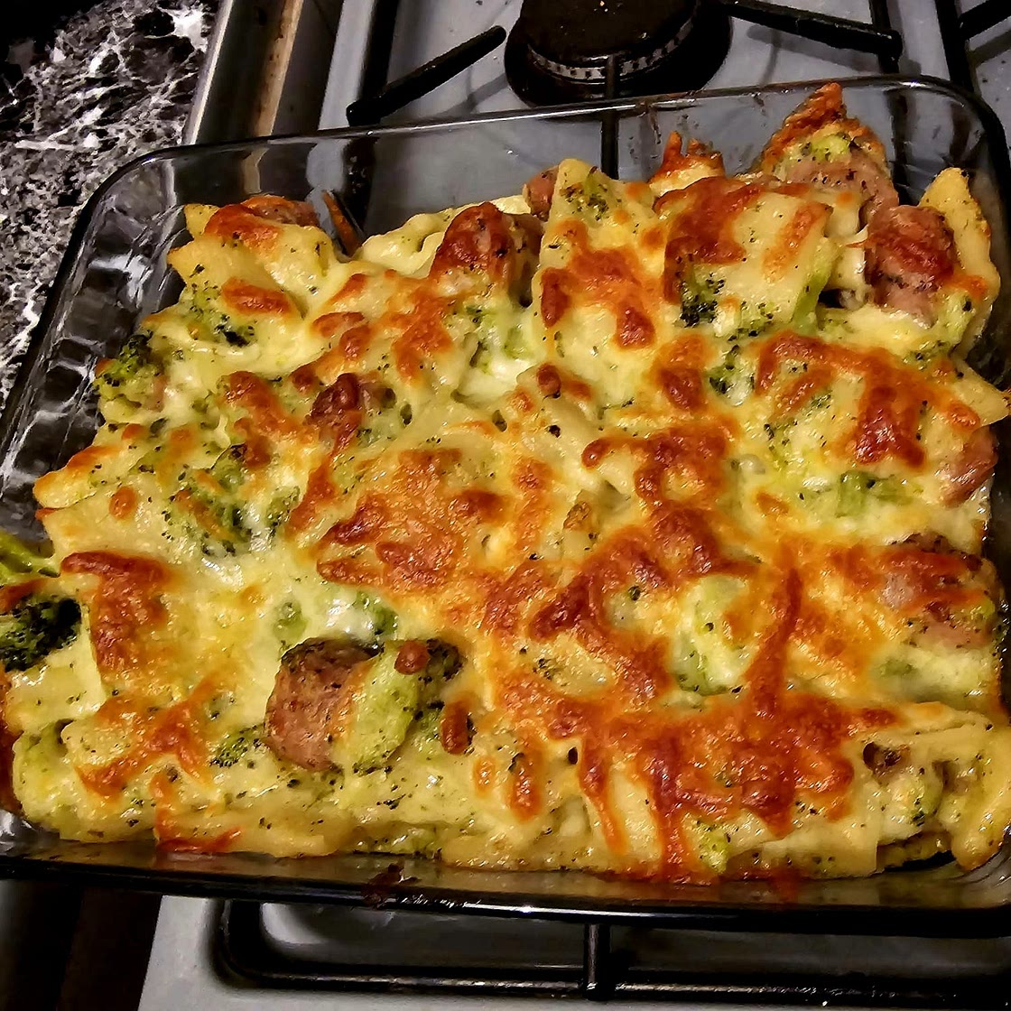 baked pasta with broccoli rabe and sausage