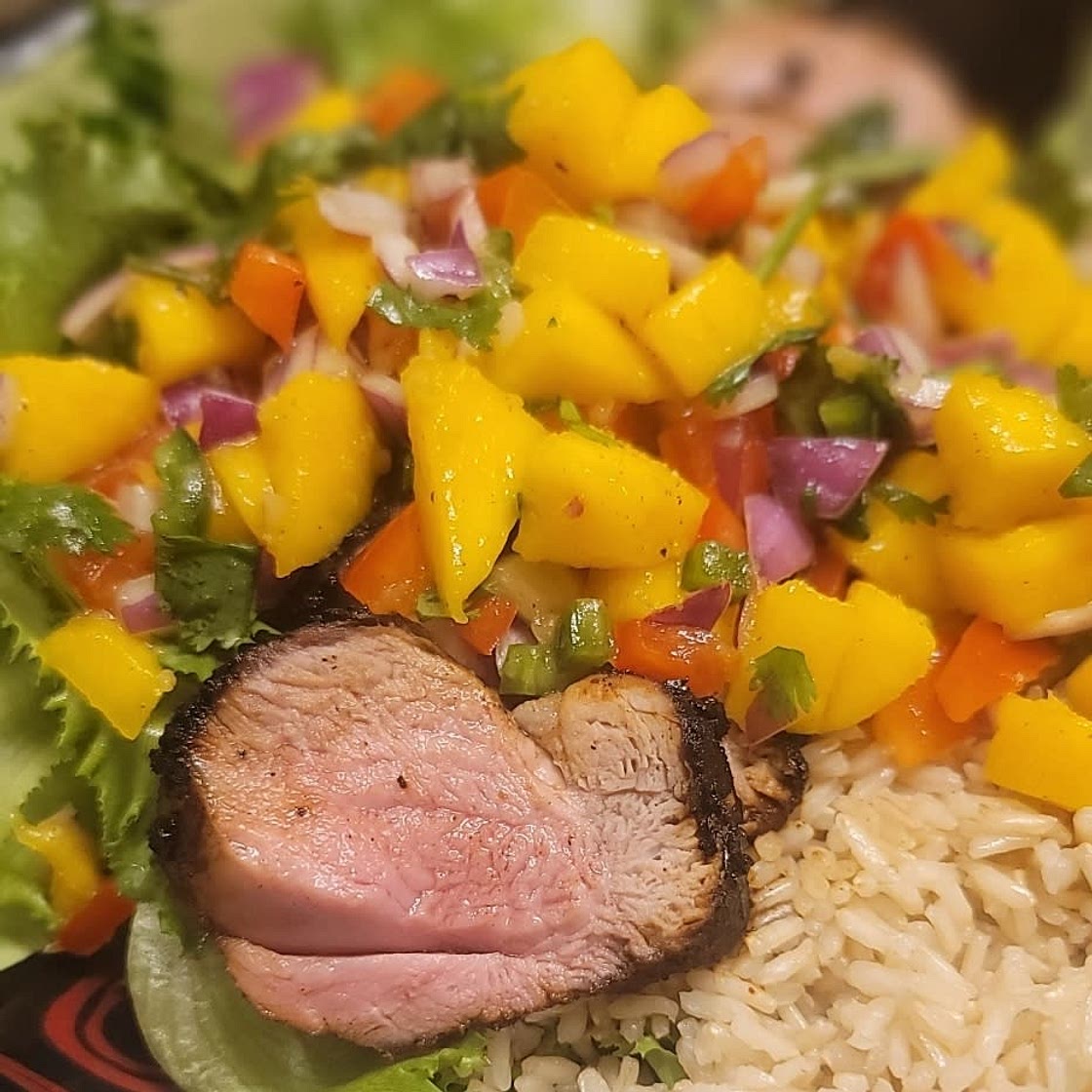Caribbean-Spiced Pork Tenderloin with Peach Salsa