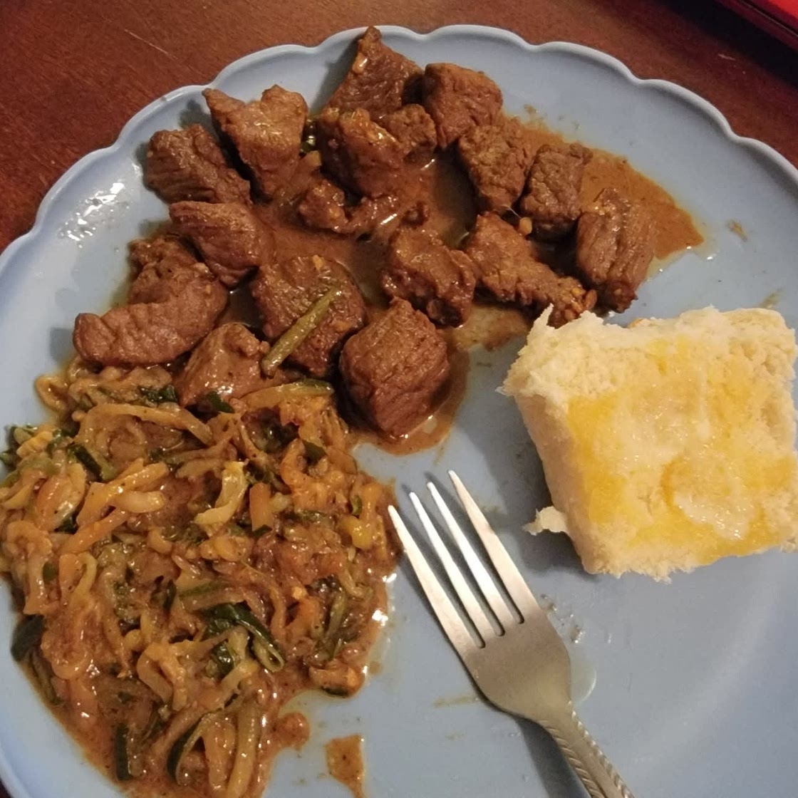 Garlic Butter Steak Bites with Lemon Zucchini Noodles