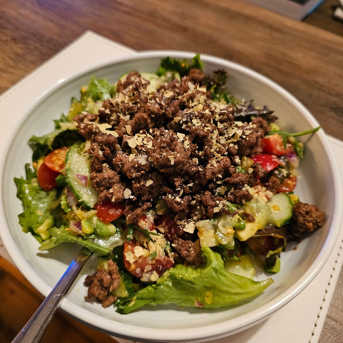 Big Mac Salad (Gut-friendly, high protein)