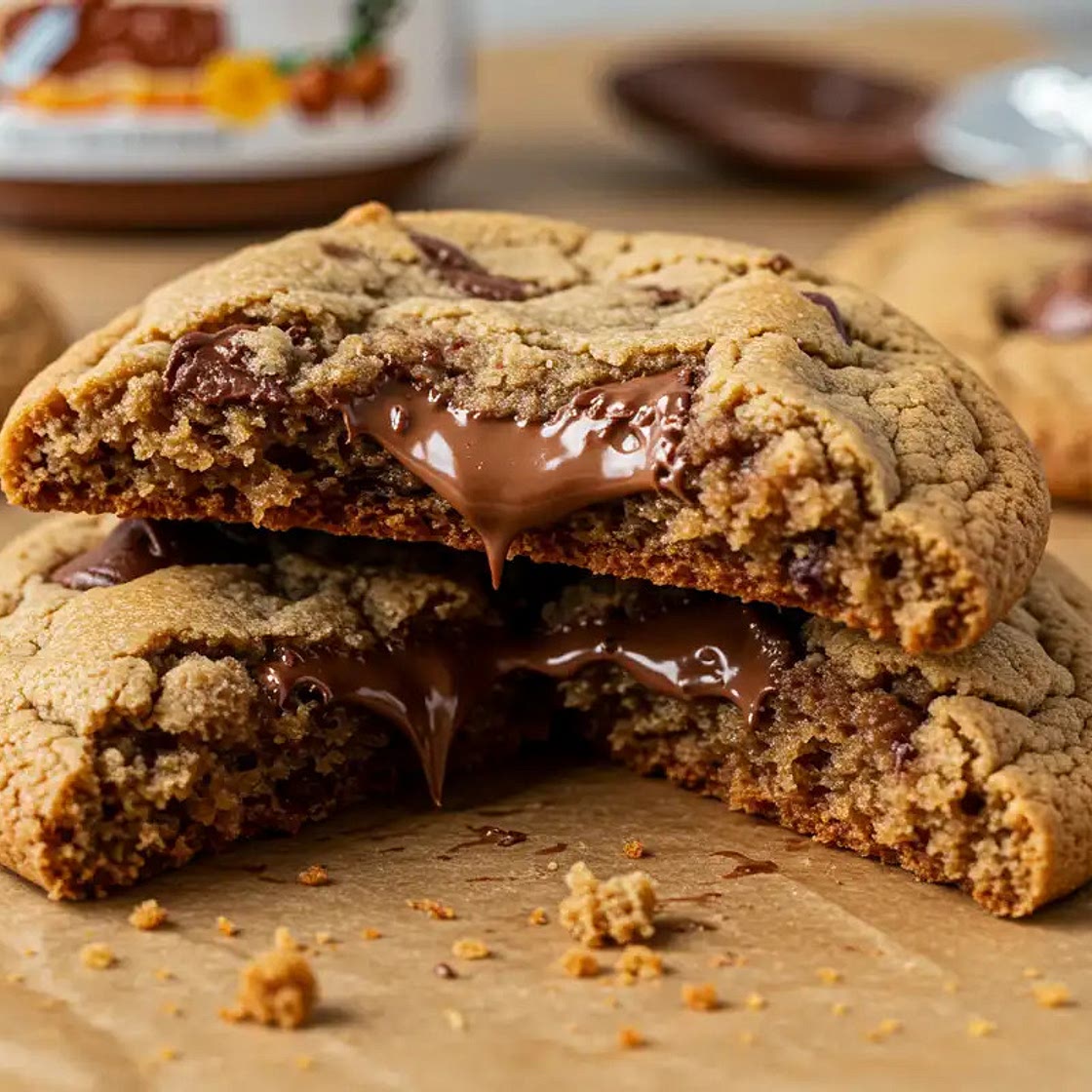 Nutella Stuffed Cookies Recipe