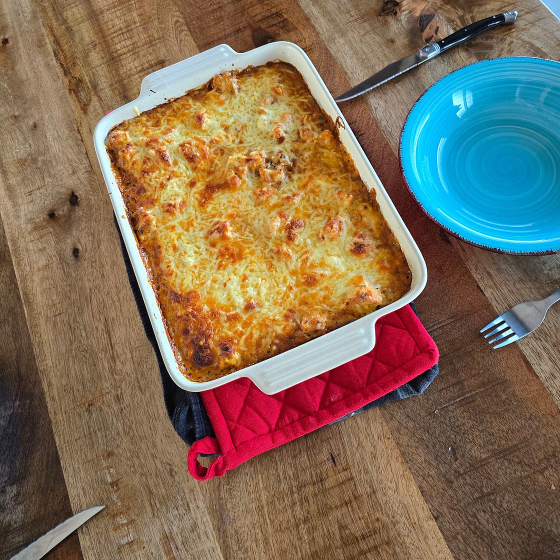 Ovenschotel met aardappel, broccoli en kip