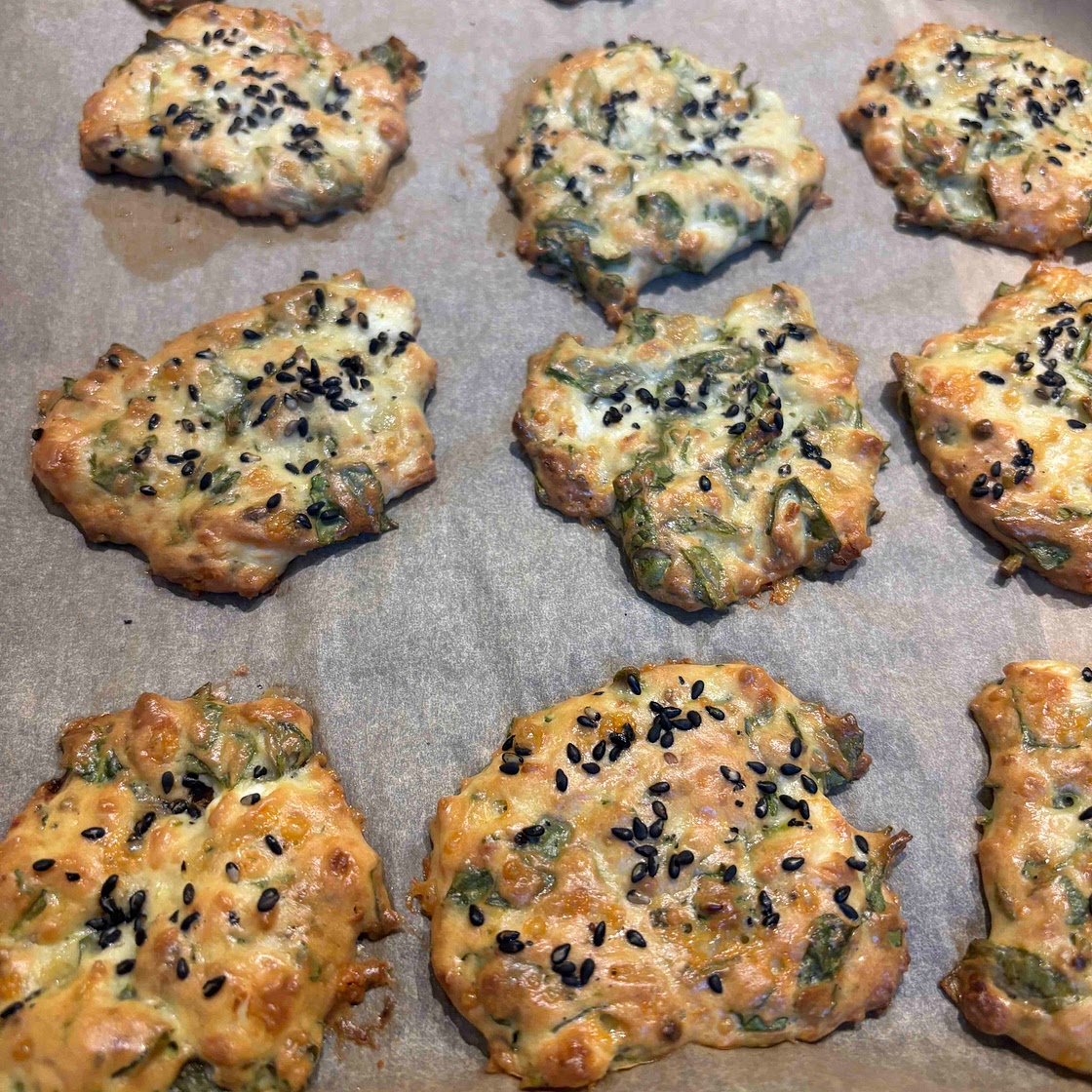 Mediterranean Spinach and Feta Crisps