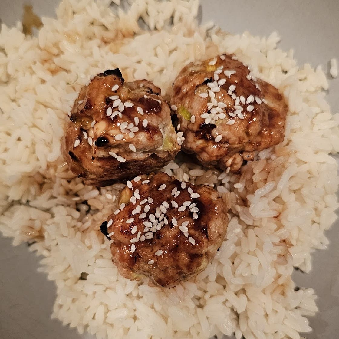 Weeknight 30 Minute Sticky Ginger Sesame Chicken Meatballs