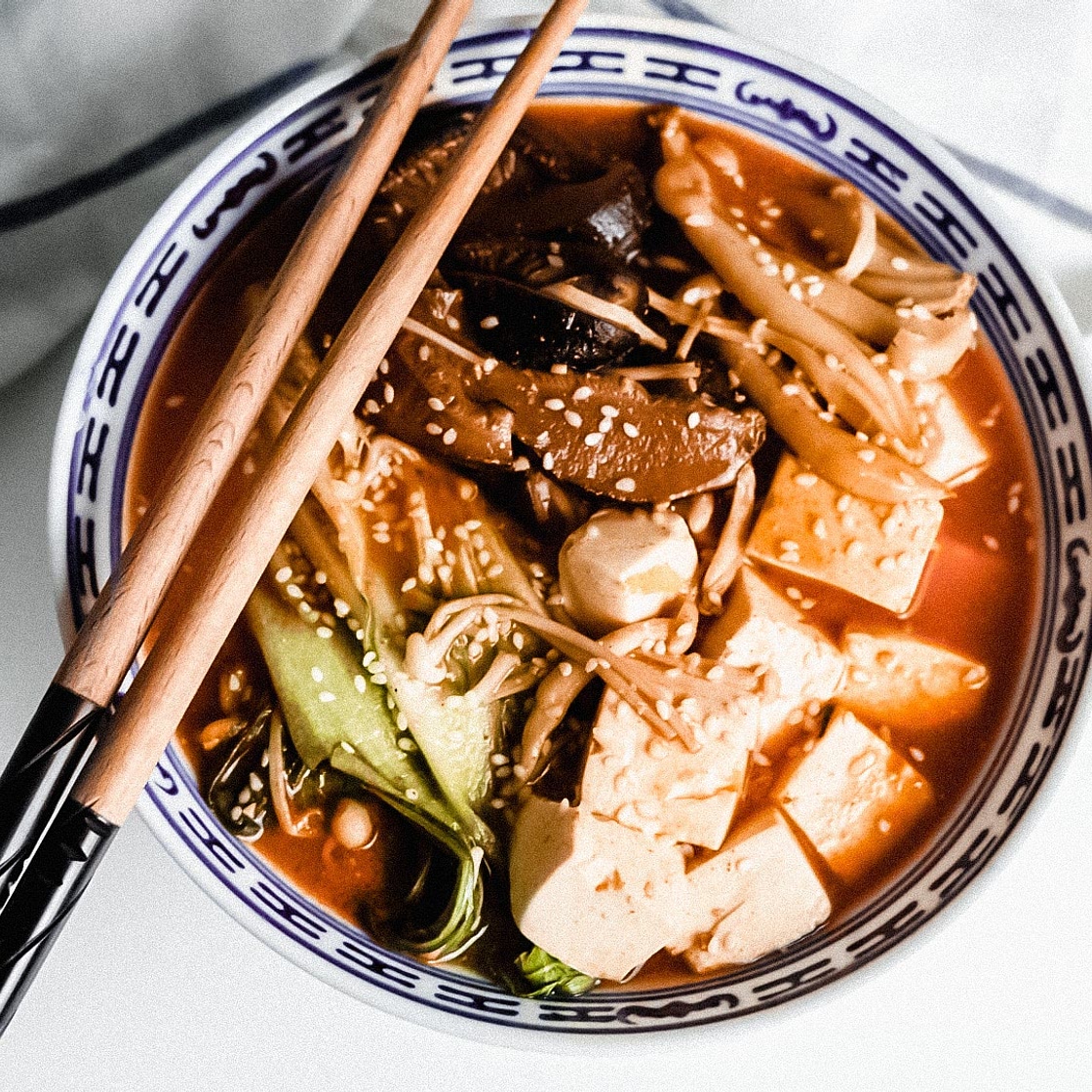 Tofu and Mushroom Ramen