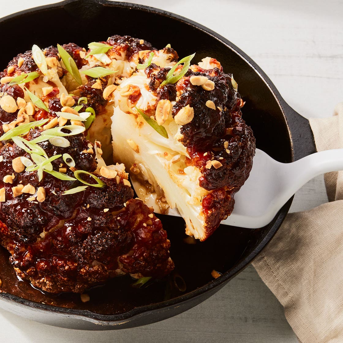 Brown Sugar BBQ Whole Roasted Cauliflower