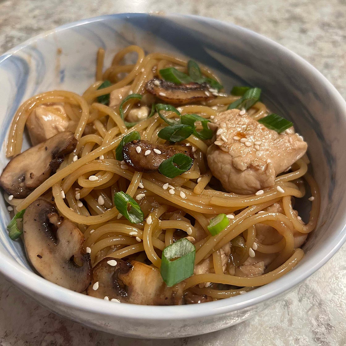 Easy Honey Garlic Chicken with Noodles