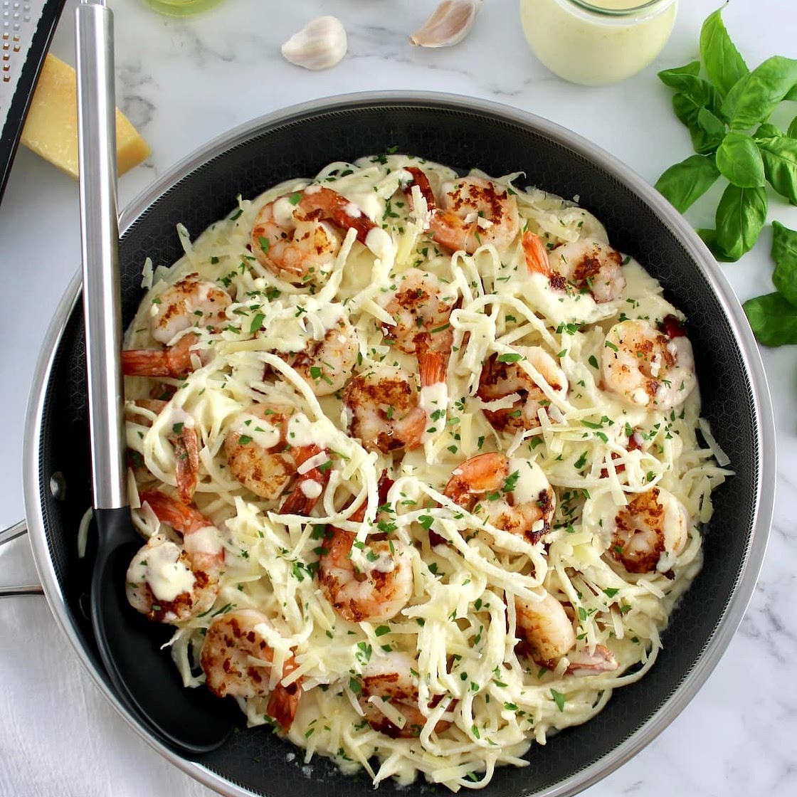 Keto Shrimp Alfredo