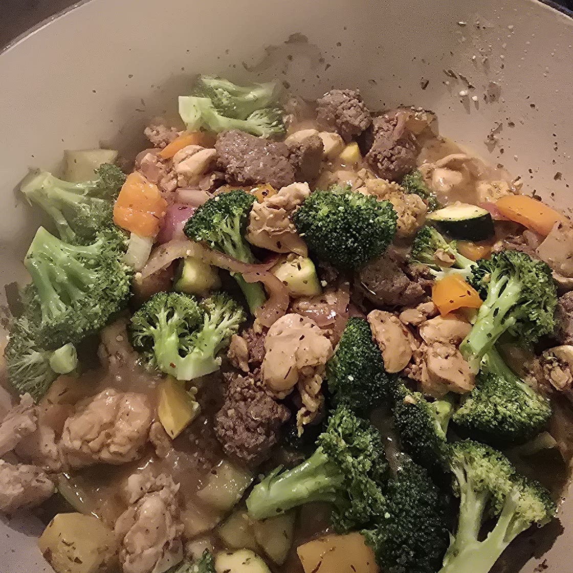 Tumeric Chicken & Sausage Stir Fry
