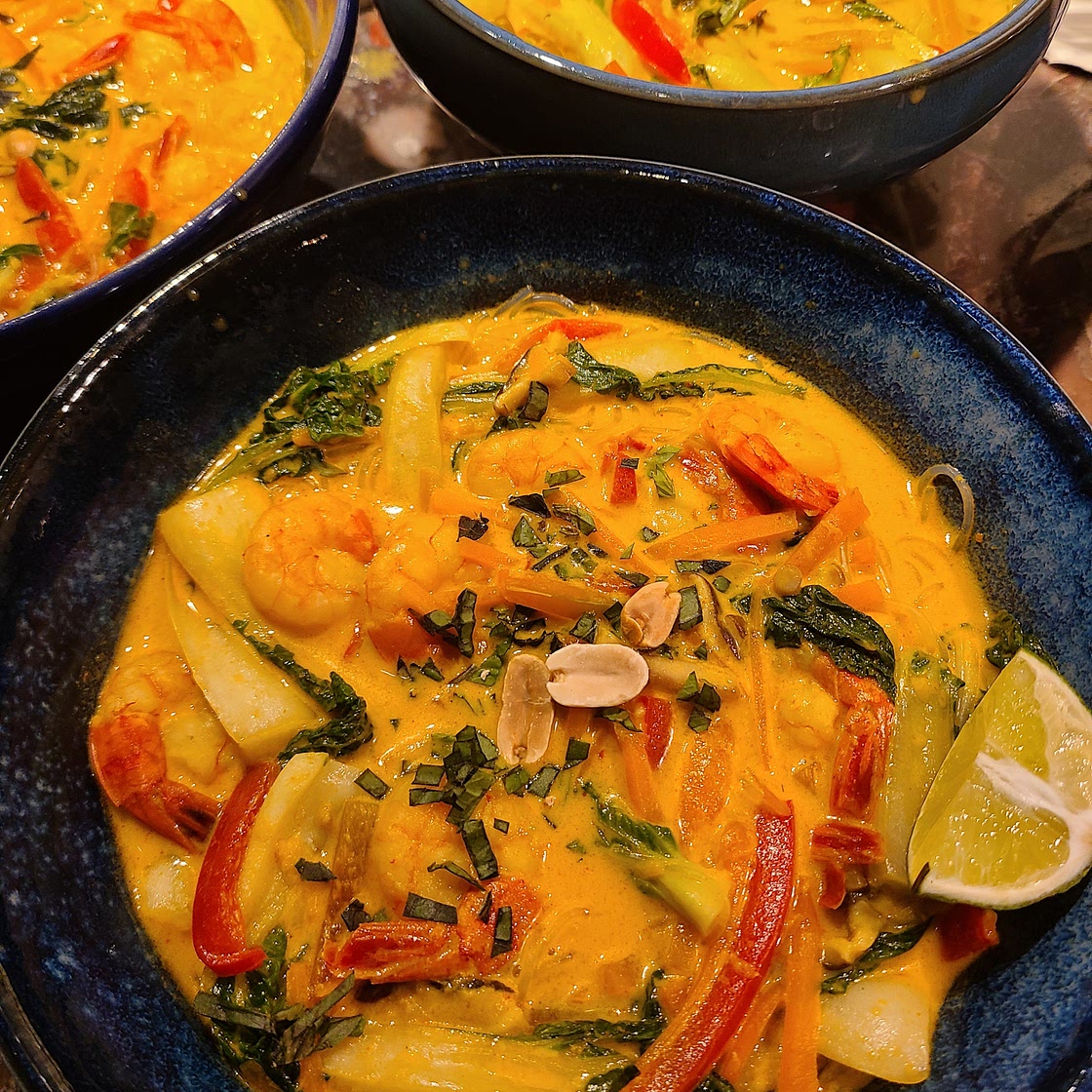 Coconut Curry Prawn Vermicelli Soup