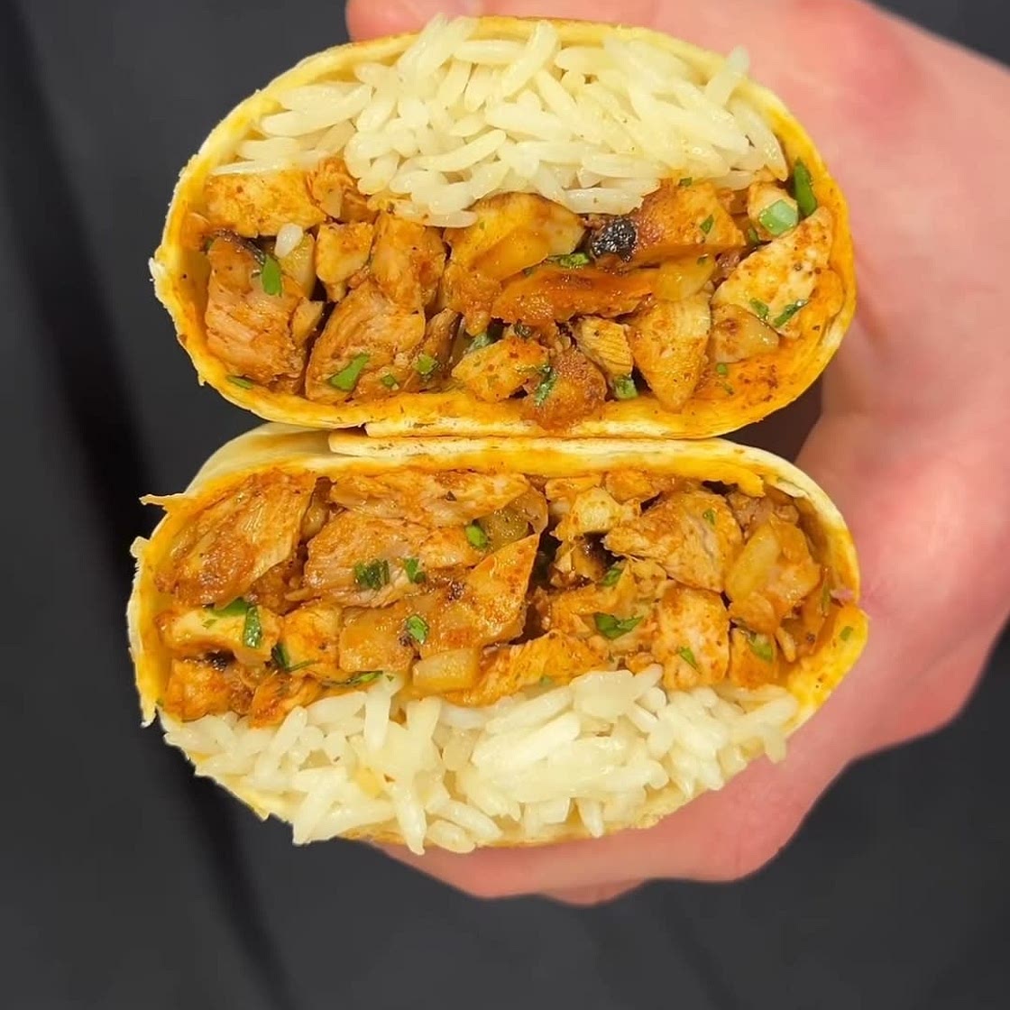 mexican street chicken burritos