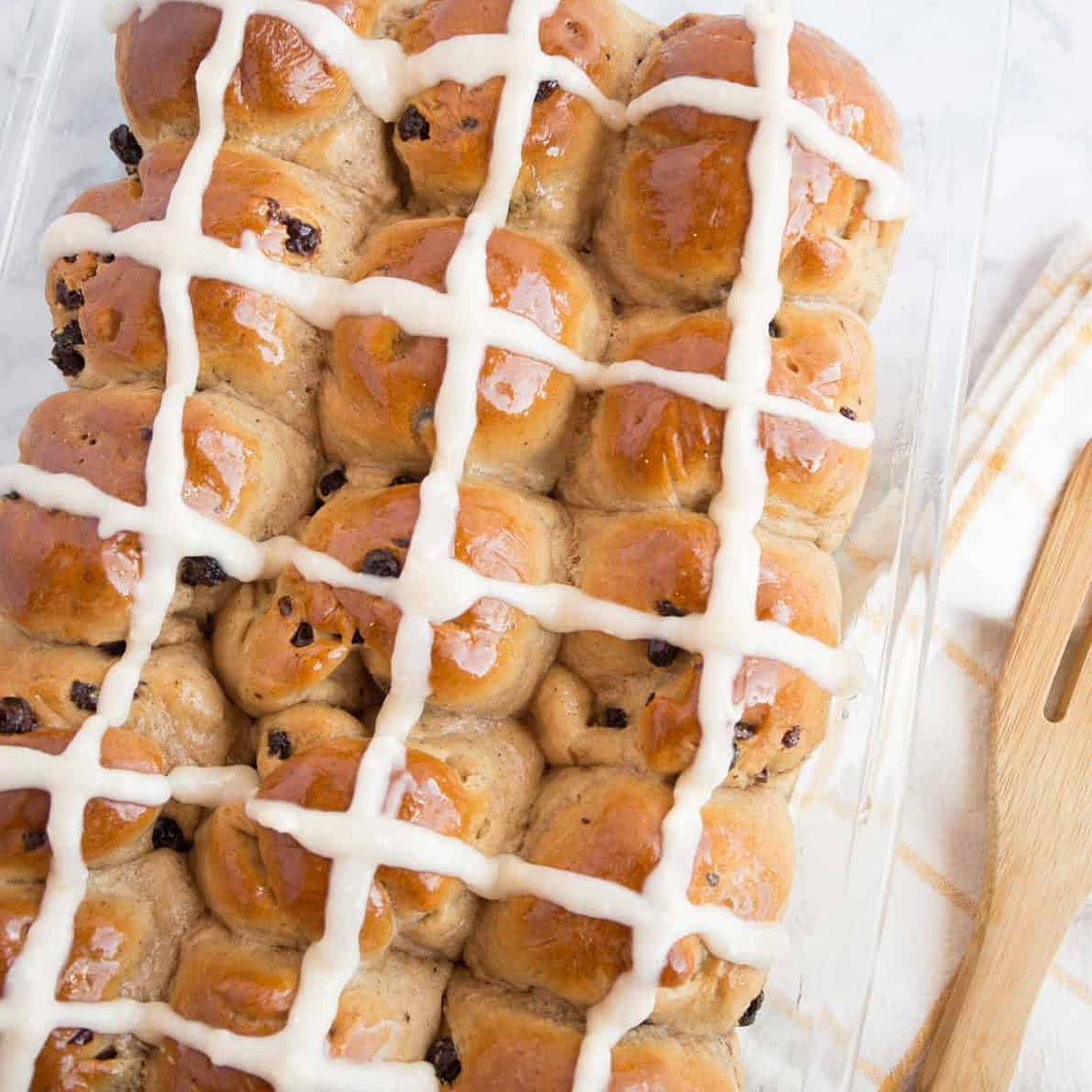 Hot Cross Buns with Cream Cheese Icing