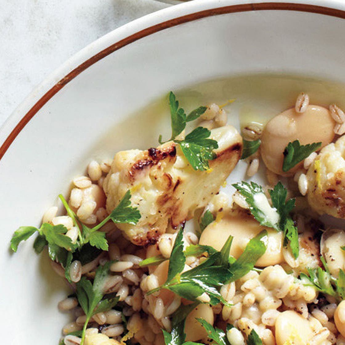 Warm Cauliflower and Herbed Barley Salad
